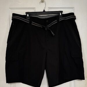 NWOT Men’s Orvis Black Cargo Shorts with Adjustable Belt